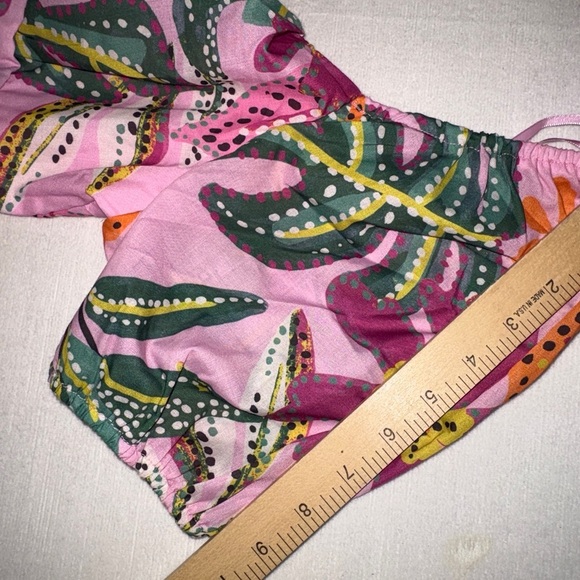 Tropical Asymmetrical Dress with Puff Sleeves - Picture 10 of 10